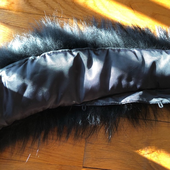 Real black fur collar 100cm - Picture 3 of 4